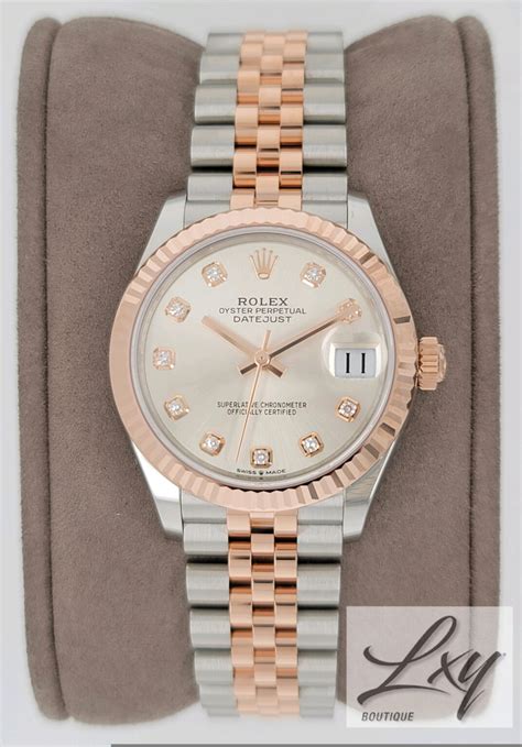 rolex lady datejust 31mm steel and everose gold